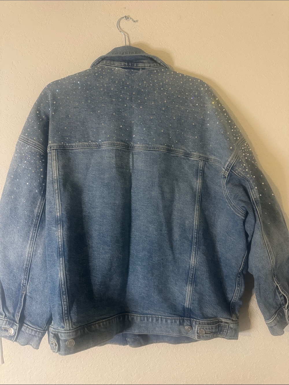 PINK Victoria's Secret Trucker Rhinestone Denim Jacket - Picture 4 of 7